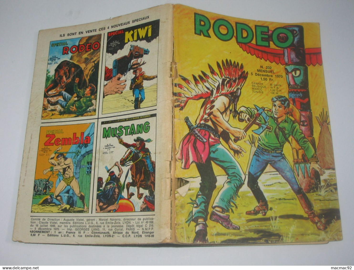 RODEO N°232  - 5 Décembre 1970    **** EN ACHAT IMMEDIAT **** - Rodeo