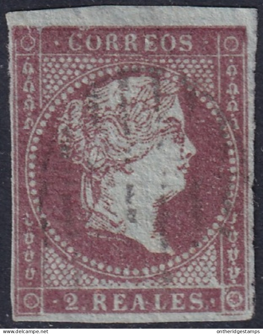 Spain 1855 Sc 39 España Ed 42 Used Black Grid (parrilla) Cancel - Usados