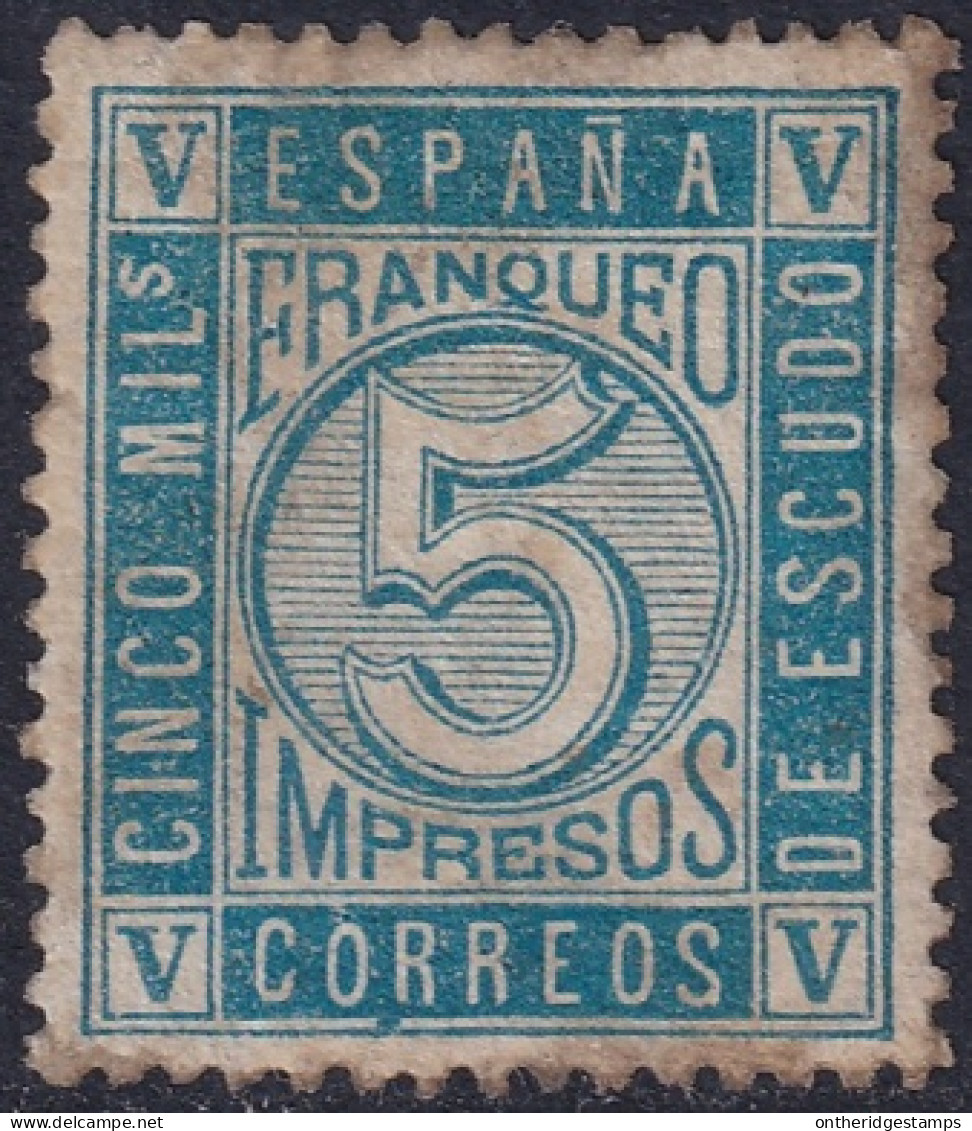 Spain 1867 Sc 94a España Ed 93b MNG(*) Toning - Unused Stamps