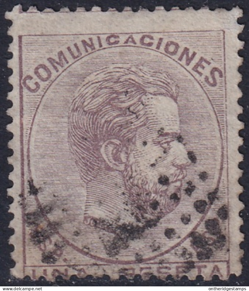 Spain 1872 Sc 187 España Ed 127 Used Rombo De Puntos Cancel Shifted Perfs - Used Stamps