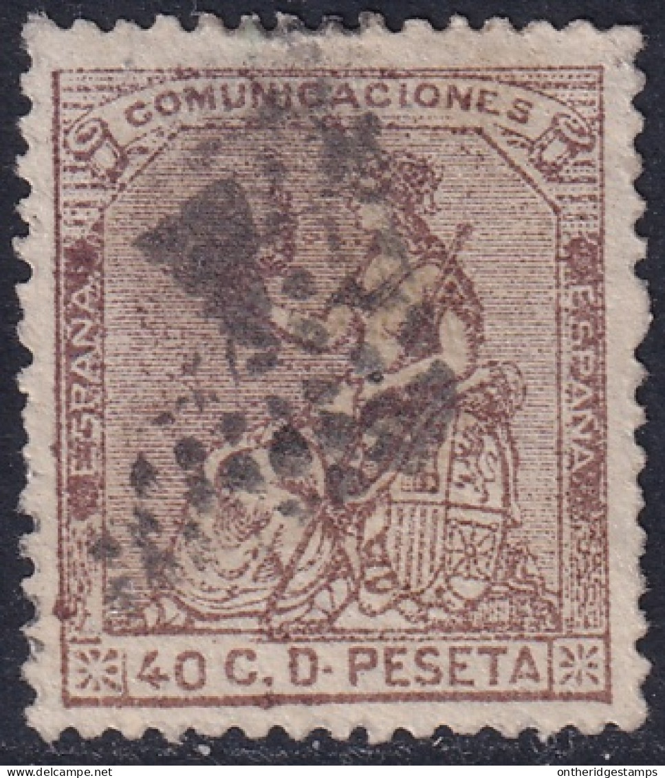 Spain 1873 Sc 196 España Ed 136 Used Rombo De Puntos Cancel - Gebraucht