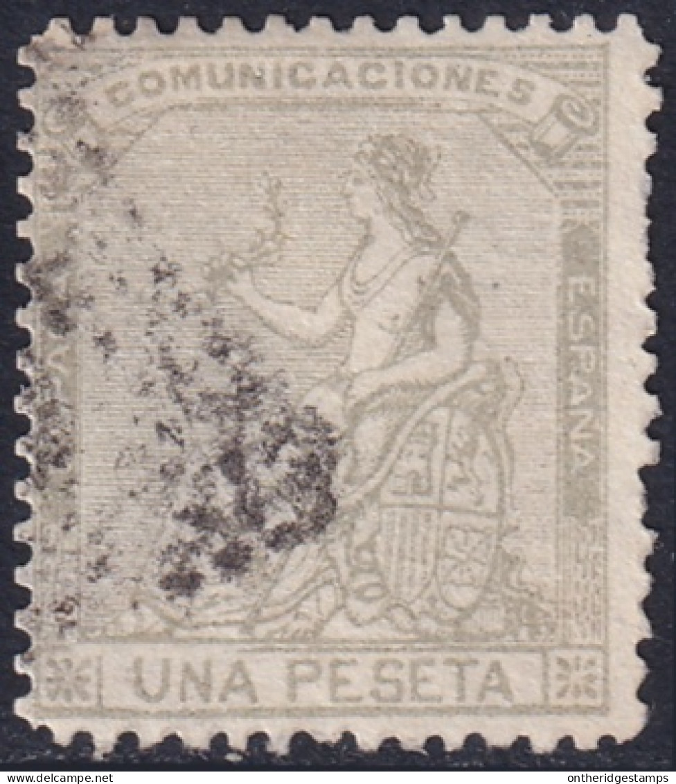 Spain 1873 Sc 198 España Ed 138 Used Rombo De Puntos Cancel Right Side Perf Damage - Used Stamps