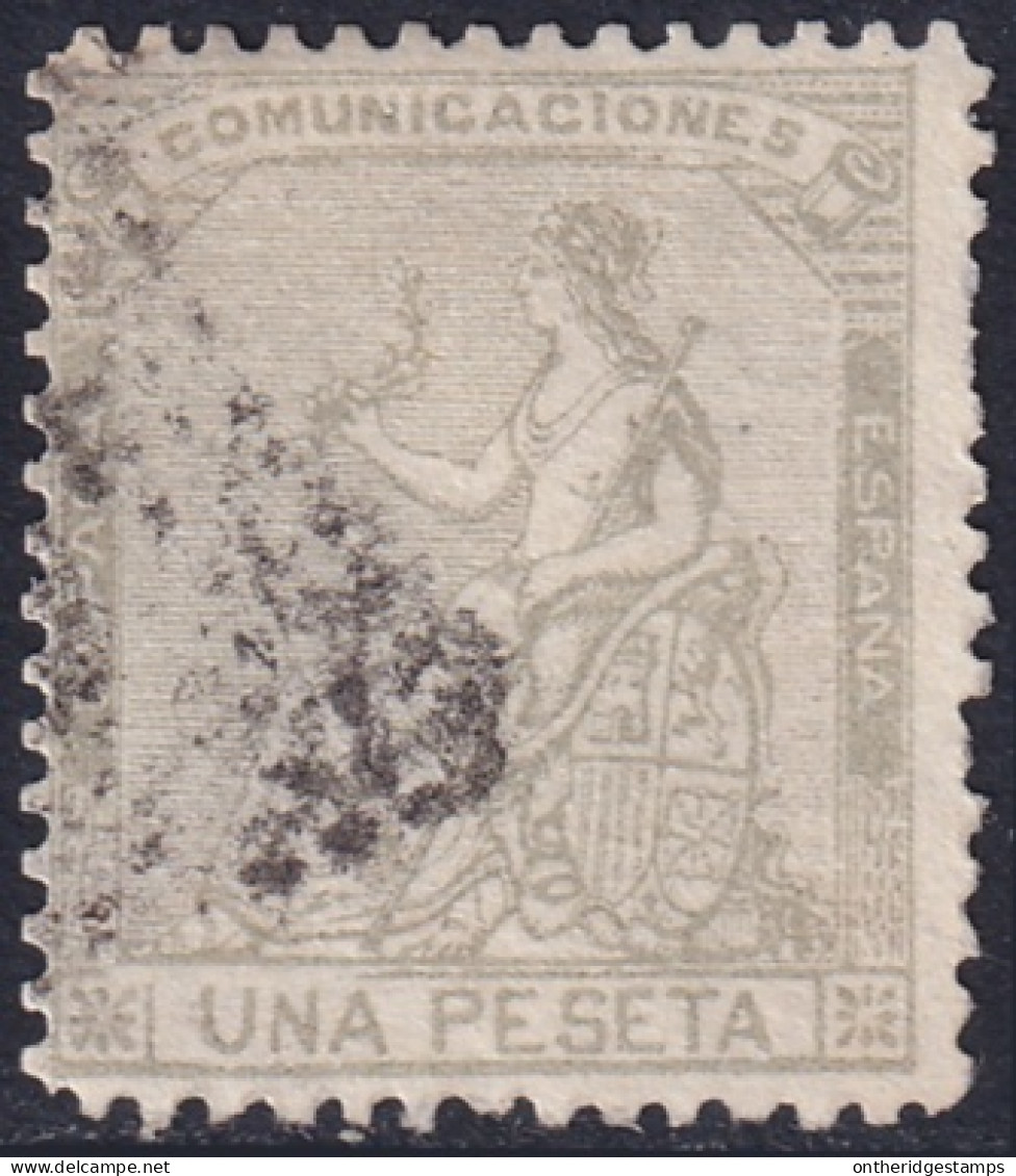 Spain 1873 Sc 198 España Ed 138 Used Rombo De Puntos Cancel Right Side Perf Damage - Usados