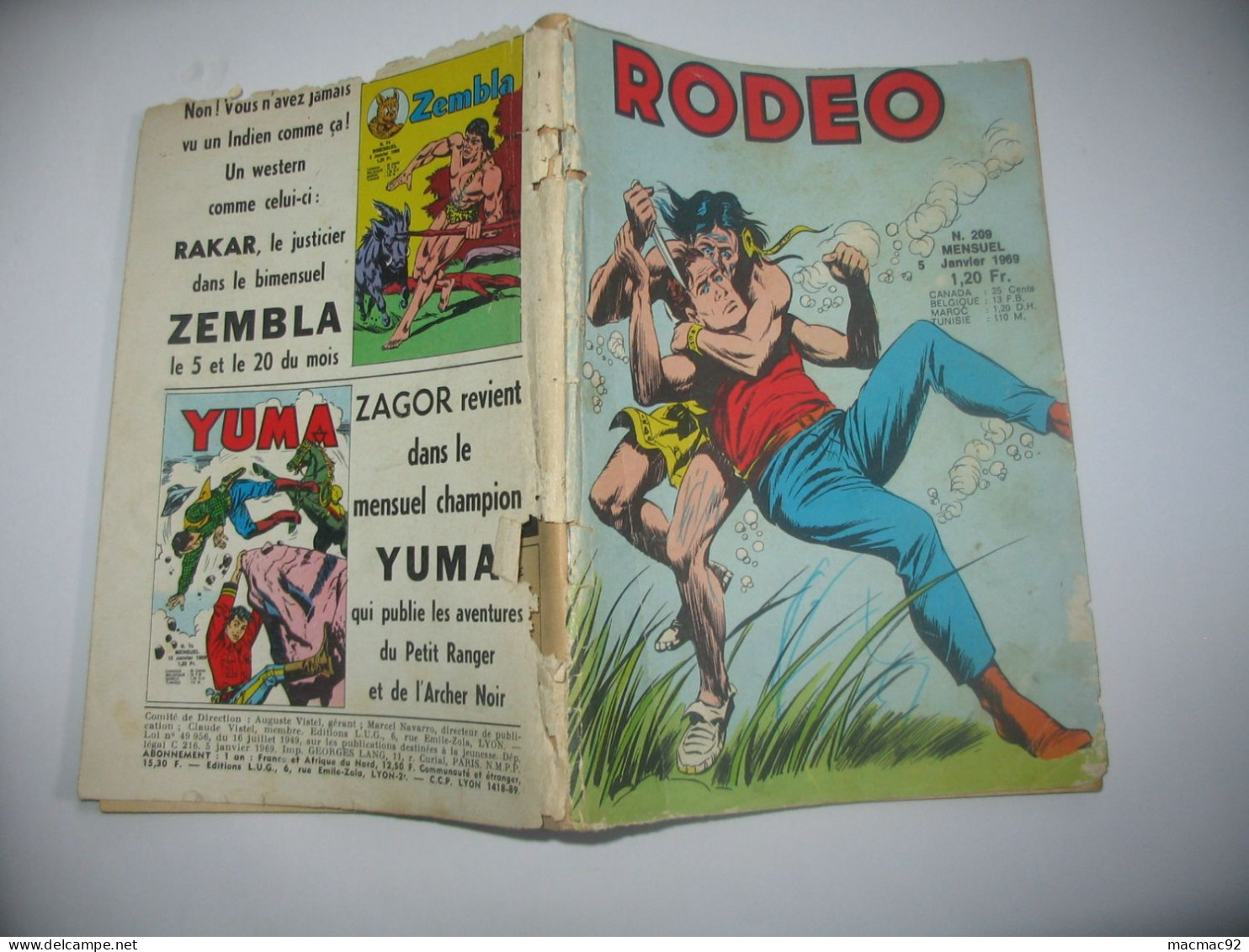 RODEO N°209  - 5 Janvier 1969    **** EN ACHAT IMMEDIAT **** - Rodeo