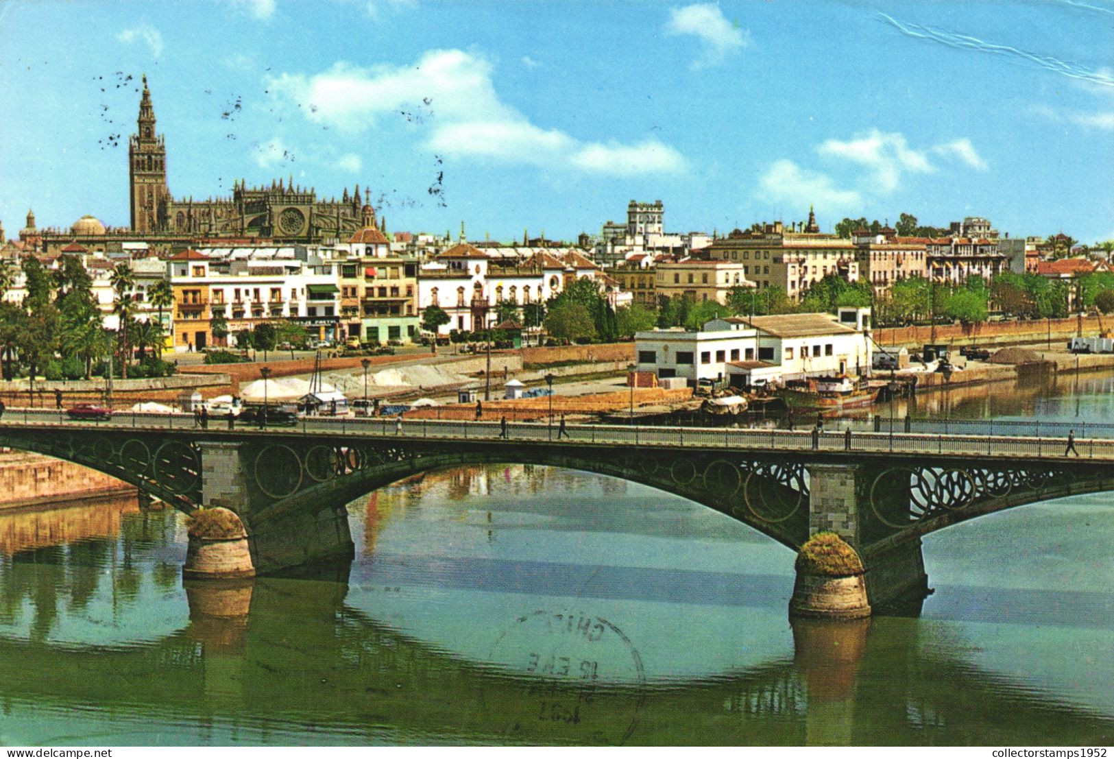 SPAIN, ANDALUCIA, SEVILLA, TRIANA BRIDGE, PANORAMA, RIVER - Sevilla