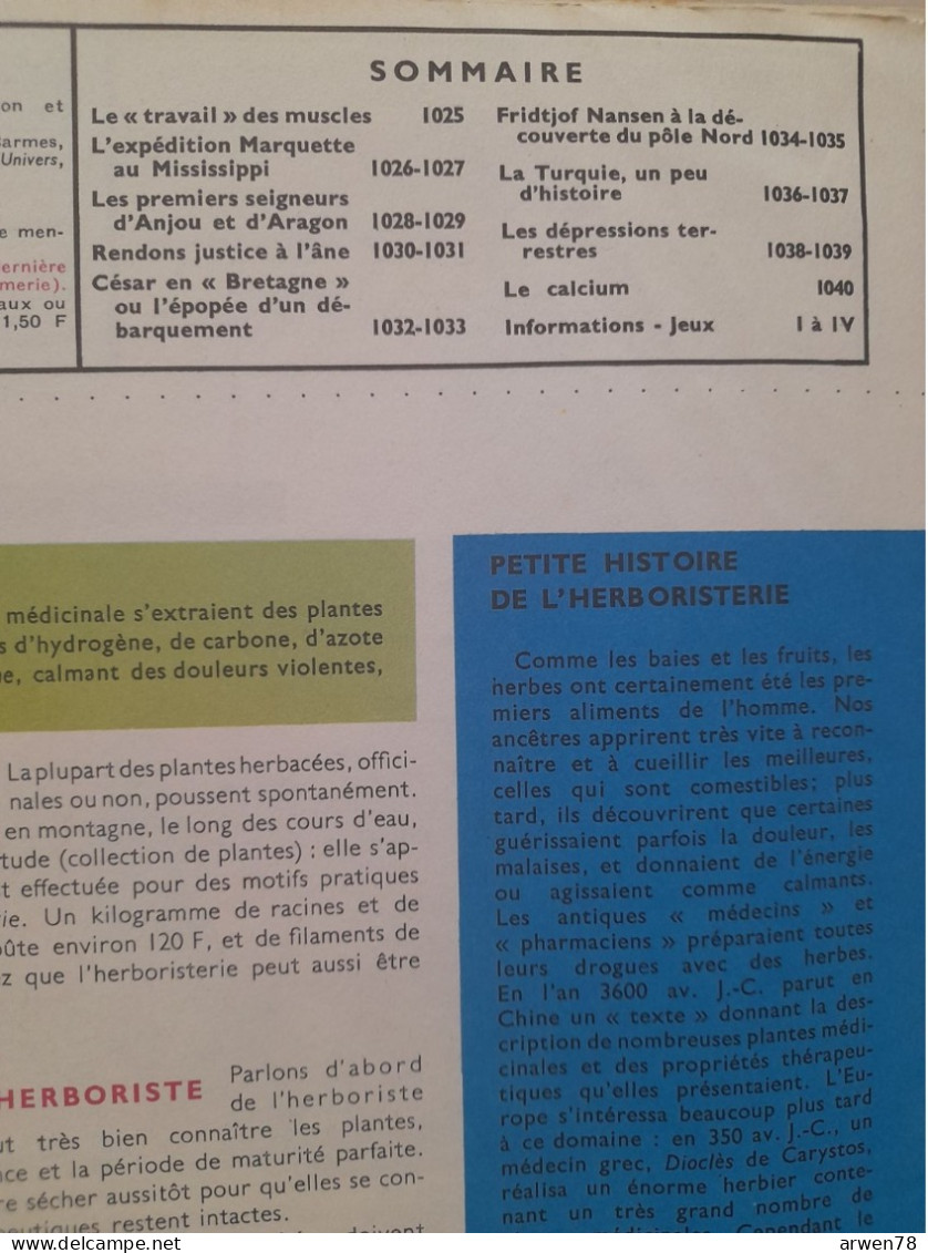 TOUT L'UNIVERS N° 65 LES MUSCLES MARQUETTE AU MISSISSIPPI L'ANE CESAR EN BRETAGNE TURQUIE FRIDTJOF NANSEN AU POLE NORD - Encyclopédies