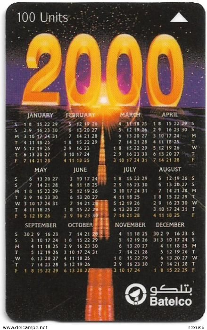 Bahrain - Batelco (GPT) - Calendar 2000 - 49BAHG - 1999, Used - Bahrain