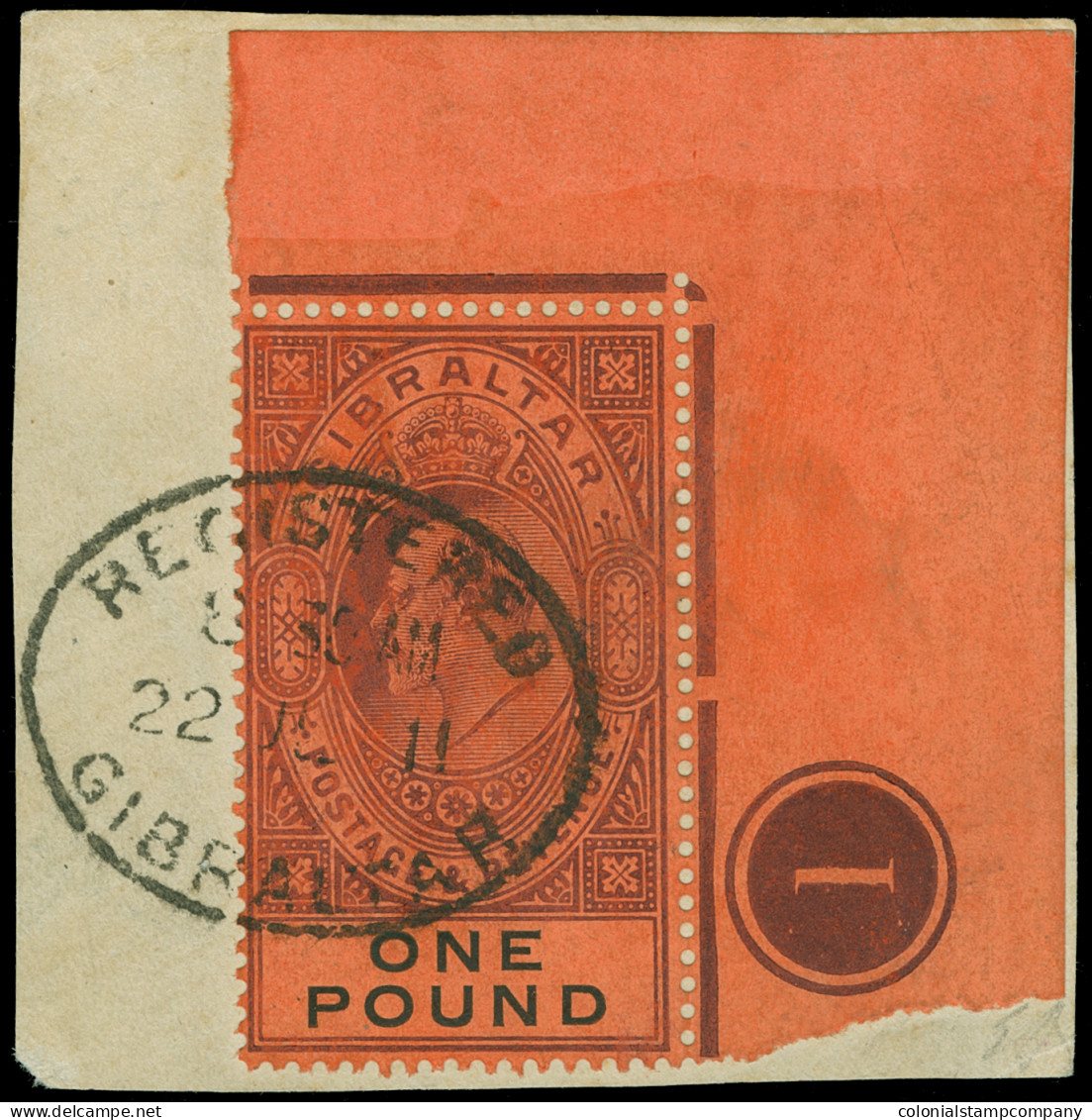 On Piece Gibraltar - Lot No. 647 - Gibraltar