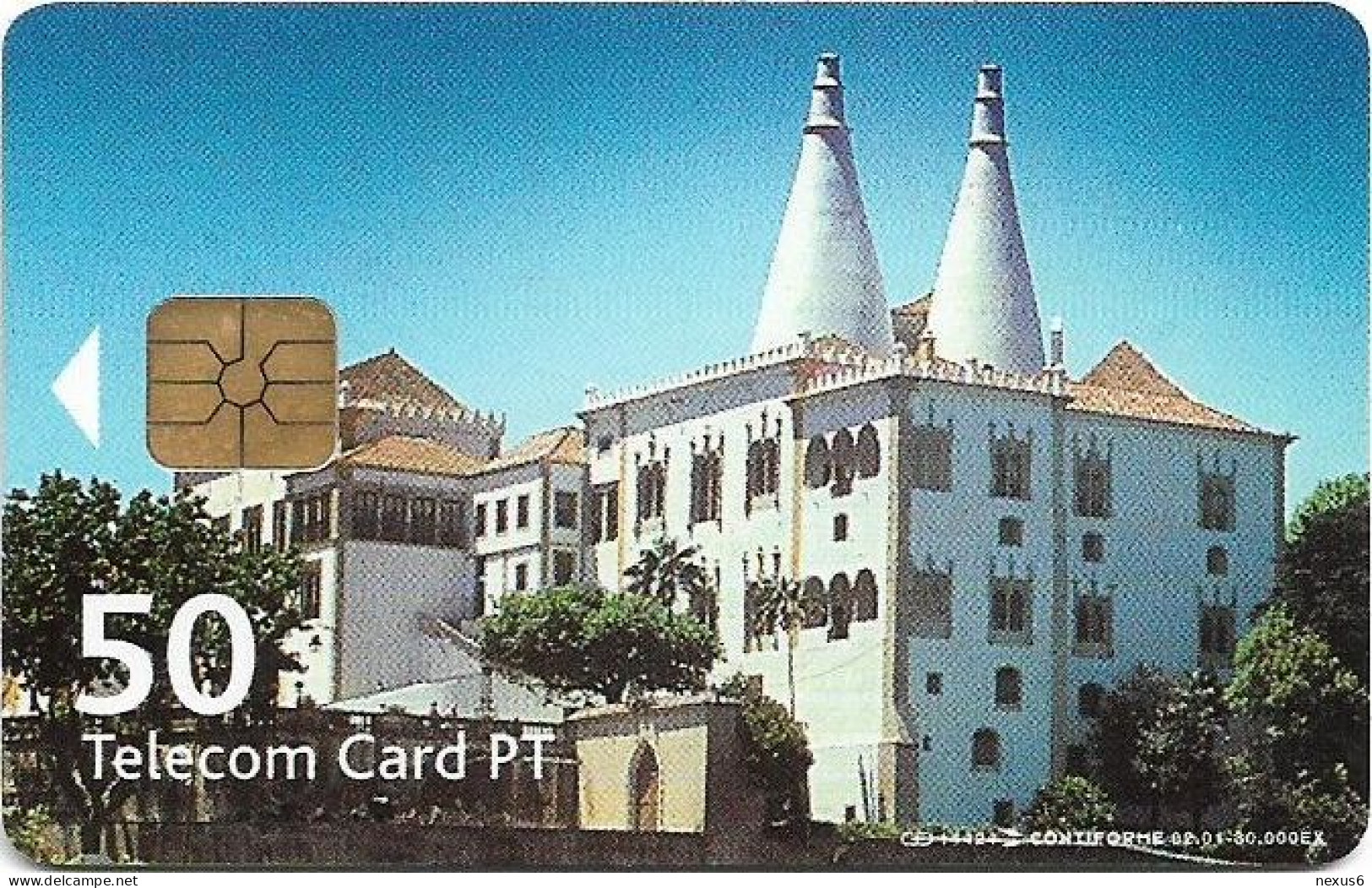 Portugal - PT (Chip) - Palácio Da Vila - Sintra - PT300 - 02.2001, 50U, 30.000ex, Used - Portugal