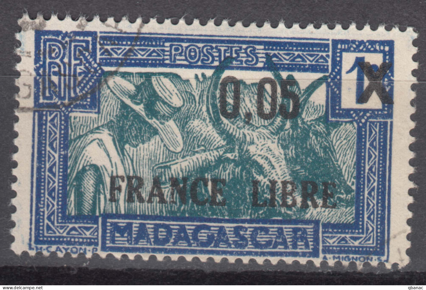 Madagascar 1943 FRANCE LIBRE Mi#289 Used - Oblitérés