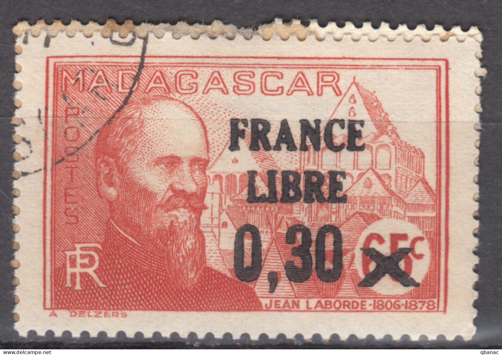 Madagascar 1943 FRANCE LIBRE Mi#307 Used - Used Stamps