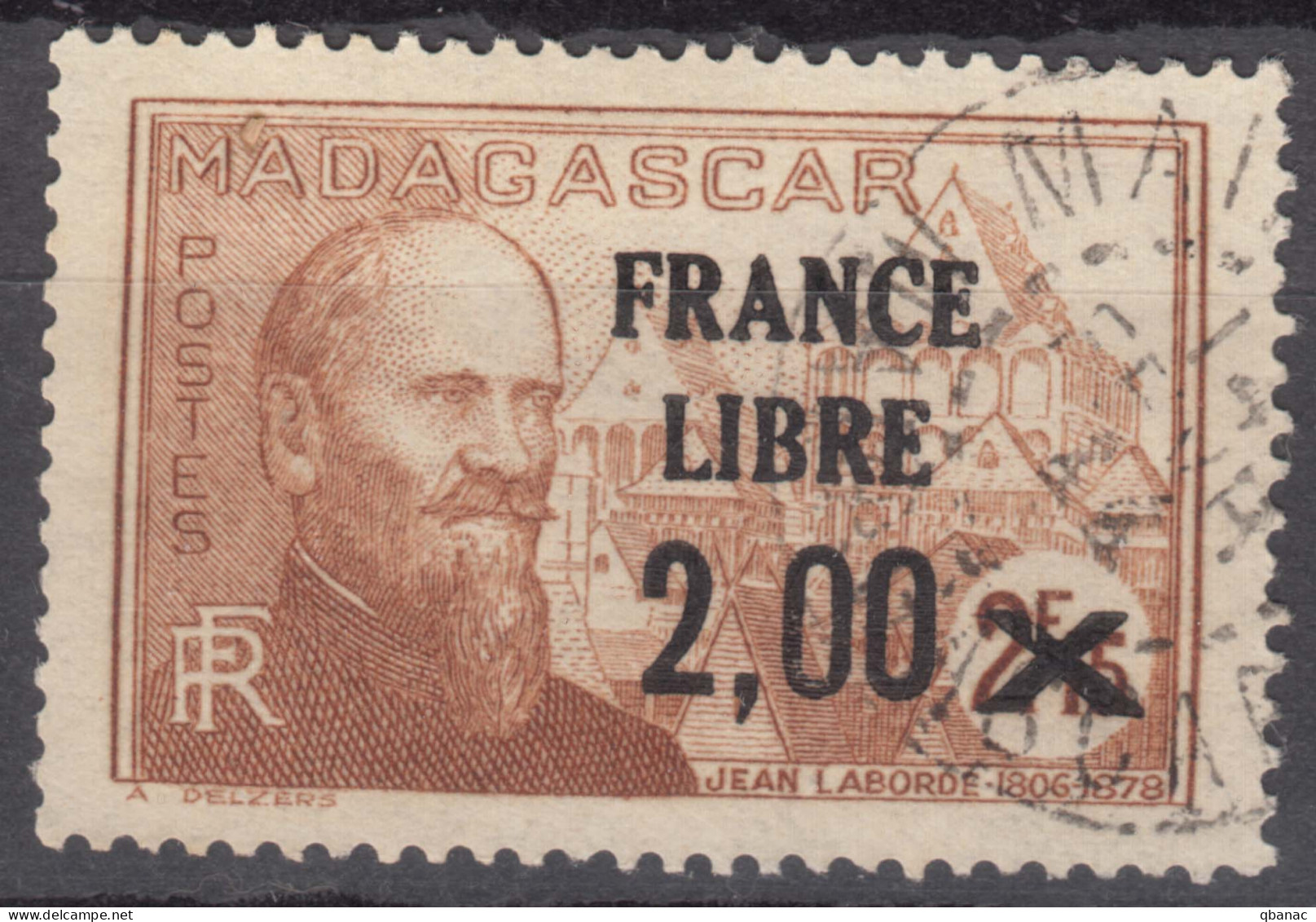 Madagascar 1943 FRANCE LIBRE Mi#314 Used - Used Stamps