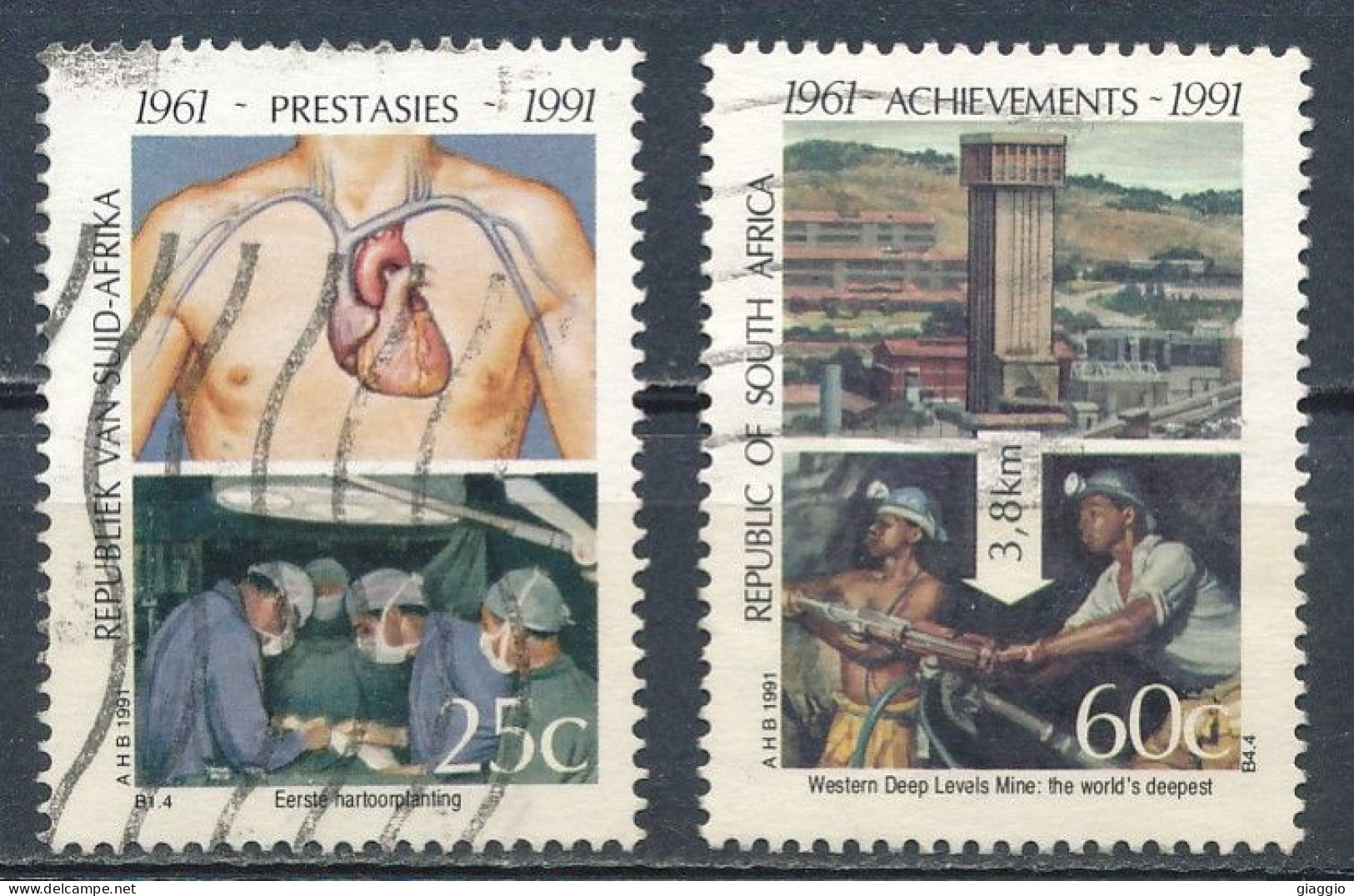 °°° SOUTH AFRICA  - Y&T N°735/38 - 1991 °°° - Used Stamps