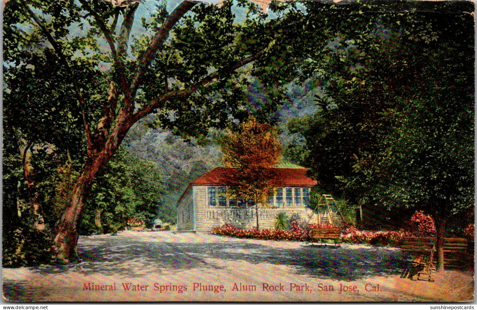 California San Jose Alum Rock Park Mineral Water Springs Plunge 1910 - San Jose