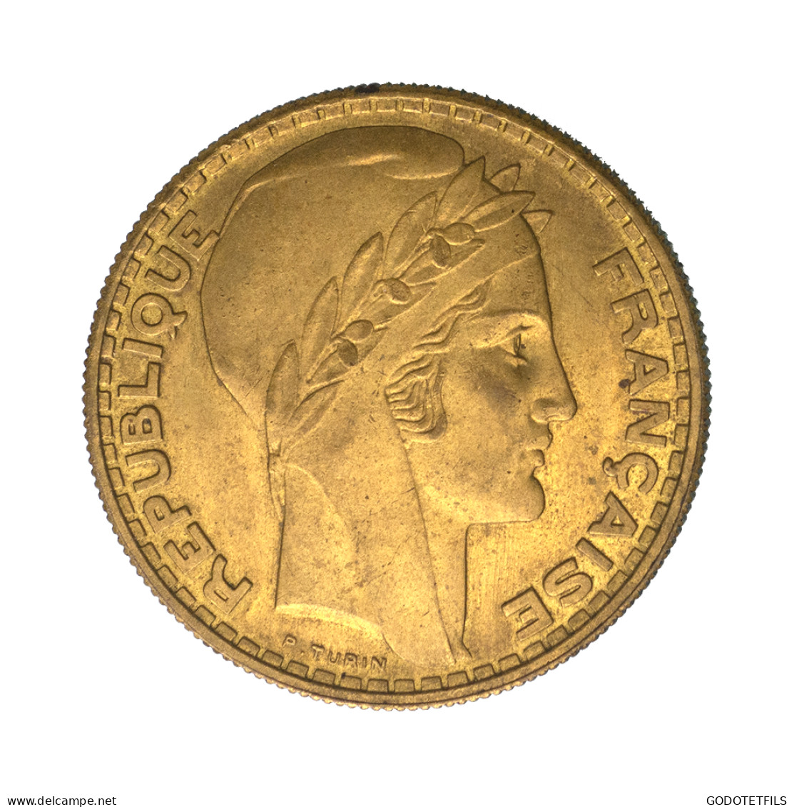 Essai De 20 Francs Turin En Bronze-aluminium 1929 Paris - Probedrucke