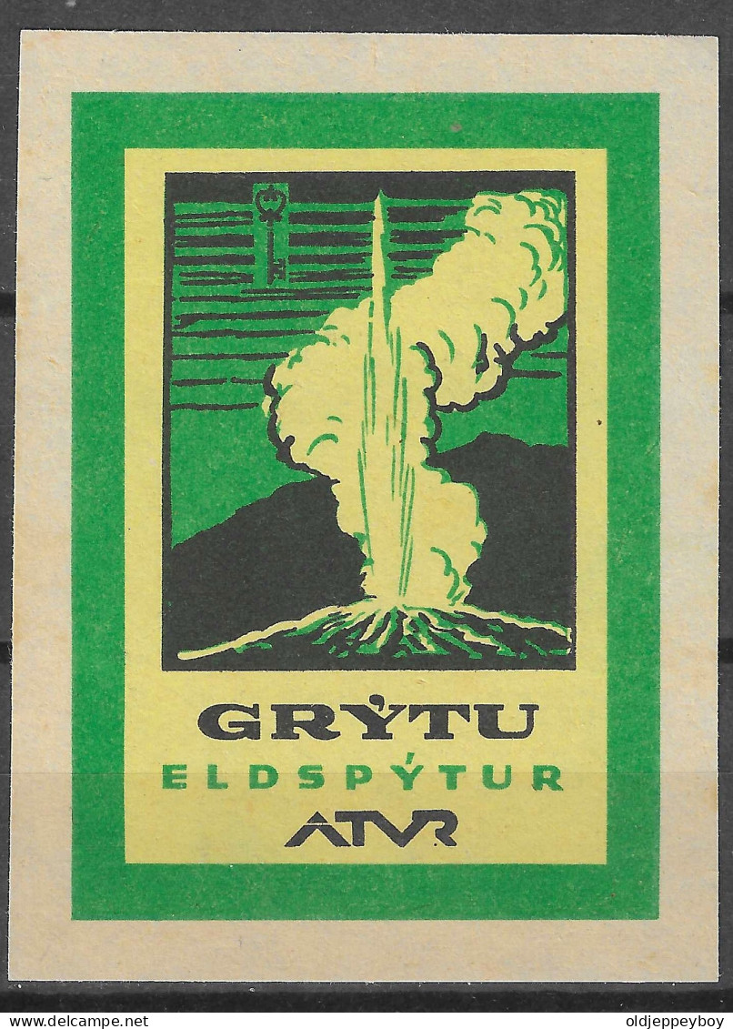 Phillumeny Grytu Eldspytur Atvr (iceland) MATCHBOX LABEL Label Mint No Gum NH Cinderella Measures 54 X 77 Mm - Boites D'allumettes - Etiquettes