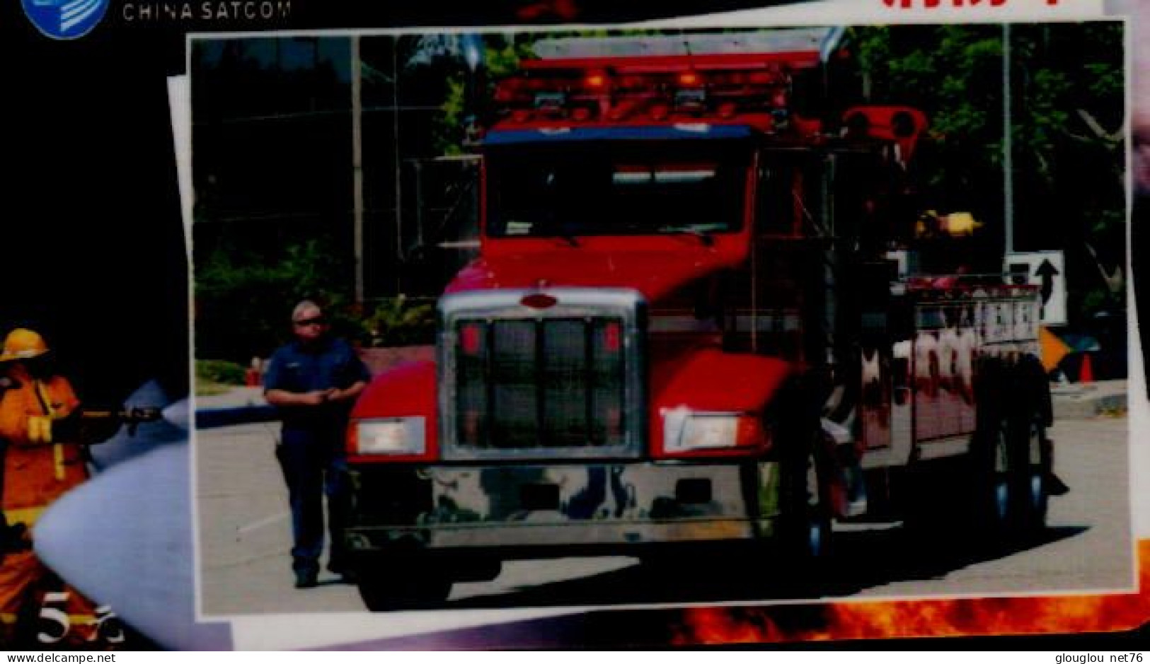 TELECARTE ETRANGERE    .VEHICULE  DE POMPIERS. - Bomberos