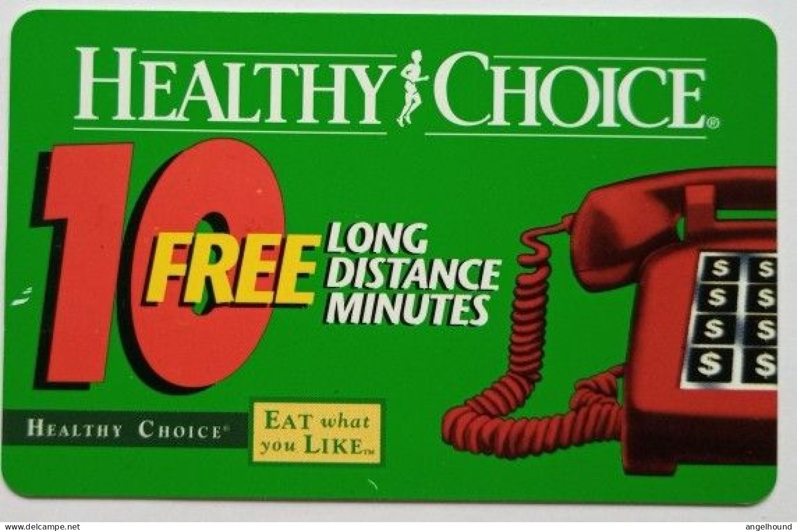 USA AT&T  10 Minutes Long Distance Phonecard - Healthy Choice - AT&T