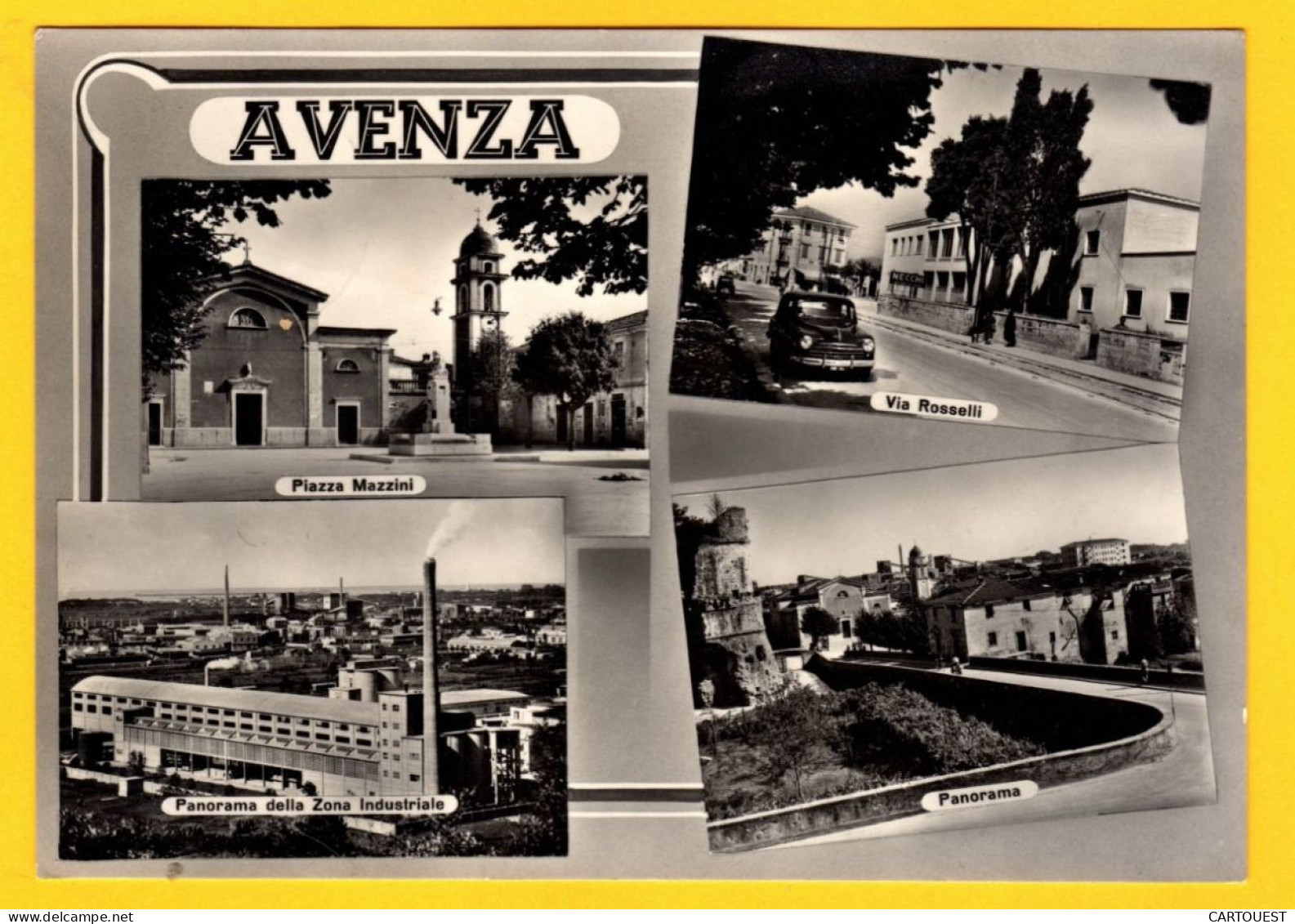 AVENZA - MASSA CARRARA - ANNI 60 - CARTOLINA CON 4 VEDUTINE - 1955 - Carrara