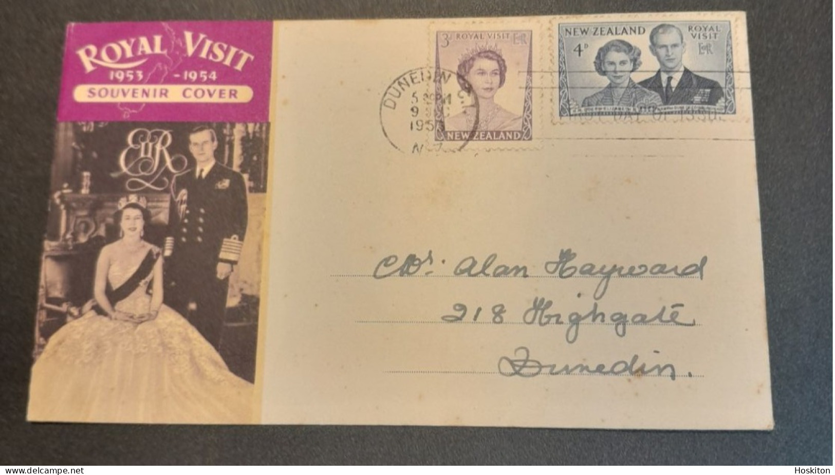 1953-1954 Royal Visit Souvenir Cover - Brieven En Documenten