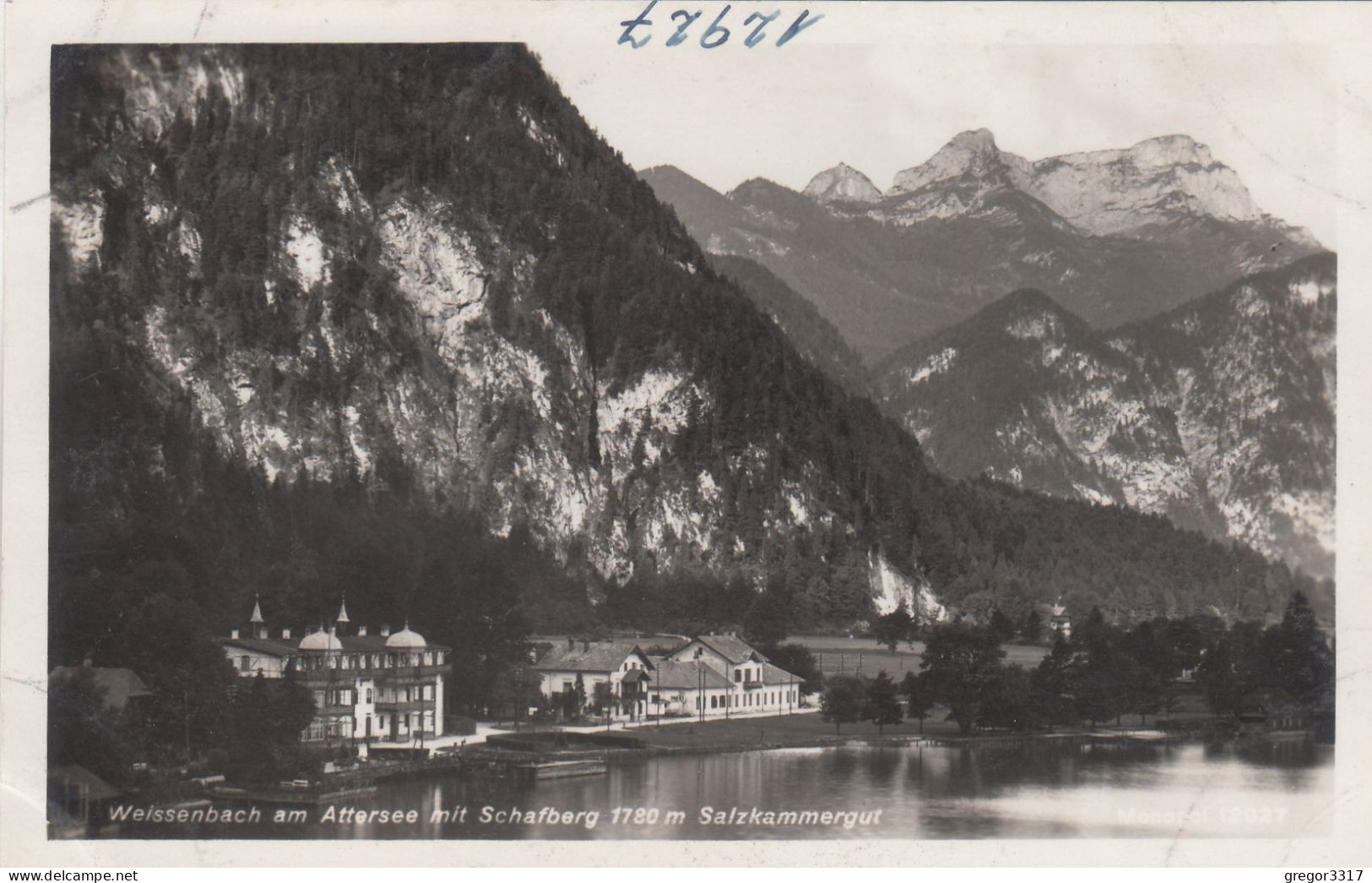 D4631) WEISSENBACH Am ATTERSEE - Gebäude Mit Schafberg - Salzkammergut ALT ! - Attersee-Orte