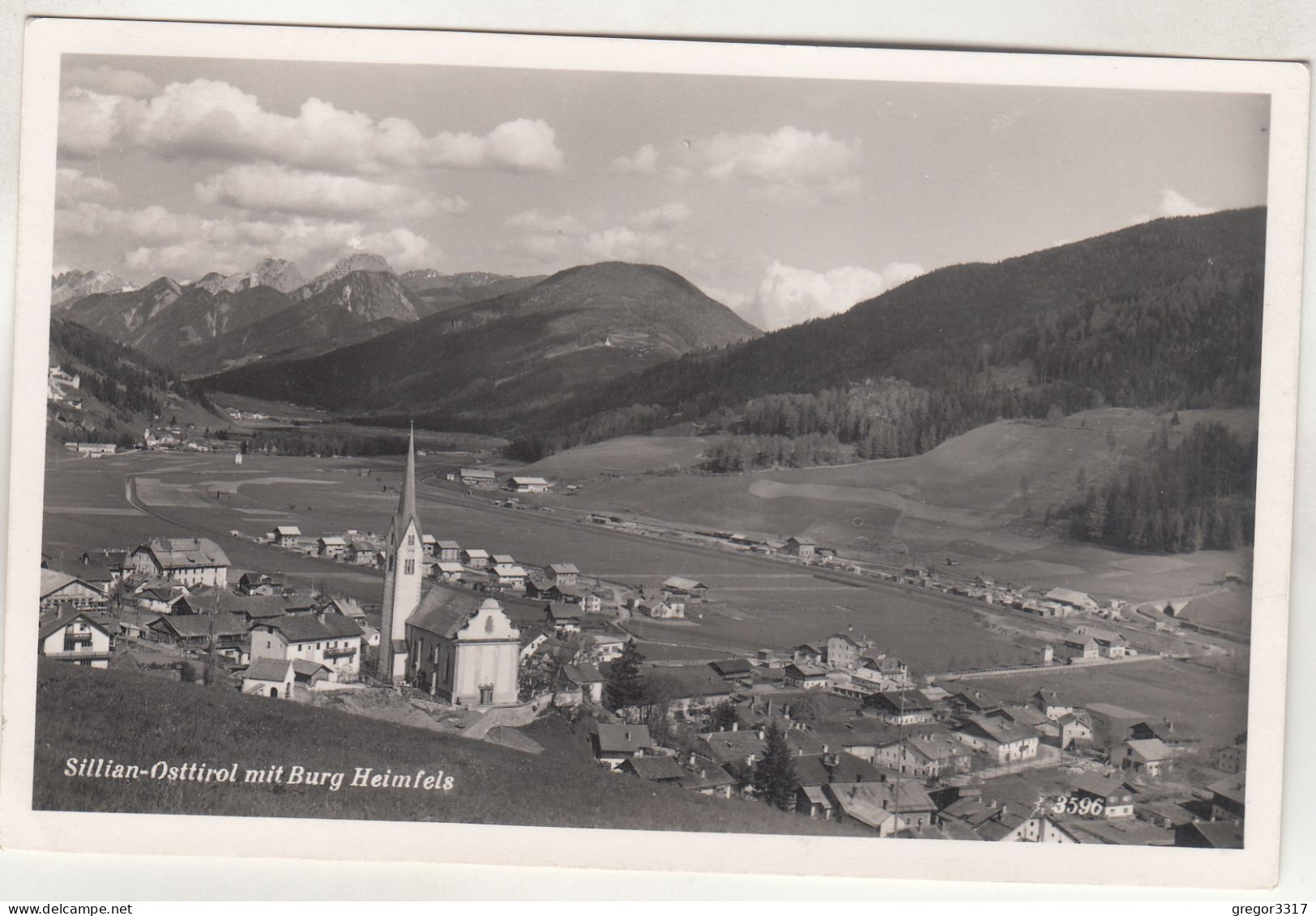 D4652) SILLIAN - Osttirol - Kirche U. Burg Heimfels Mit Dünn Besiedelter Gegend  - Häuser Alt ! 1953 - Sillian
