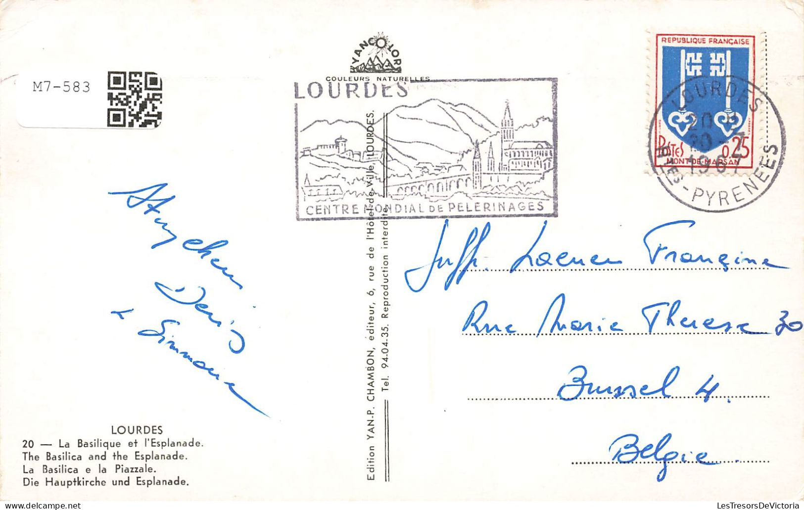 FRANCE - Lourdes - La Basilique Et L'Esplanade - Carte Postale - Lourdes