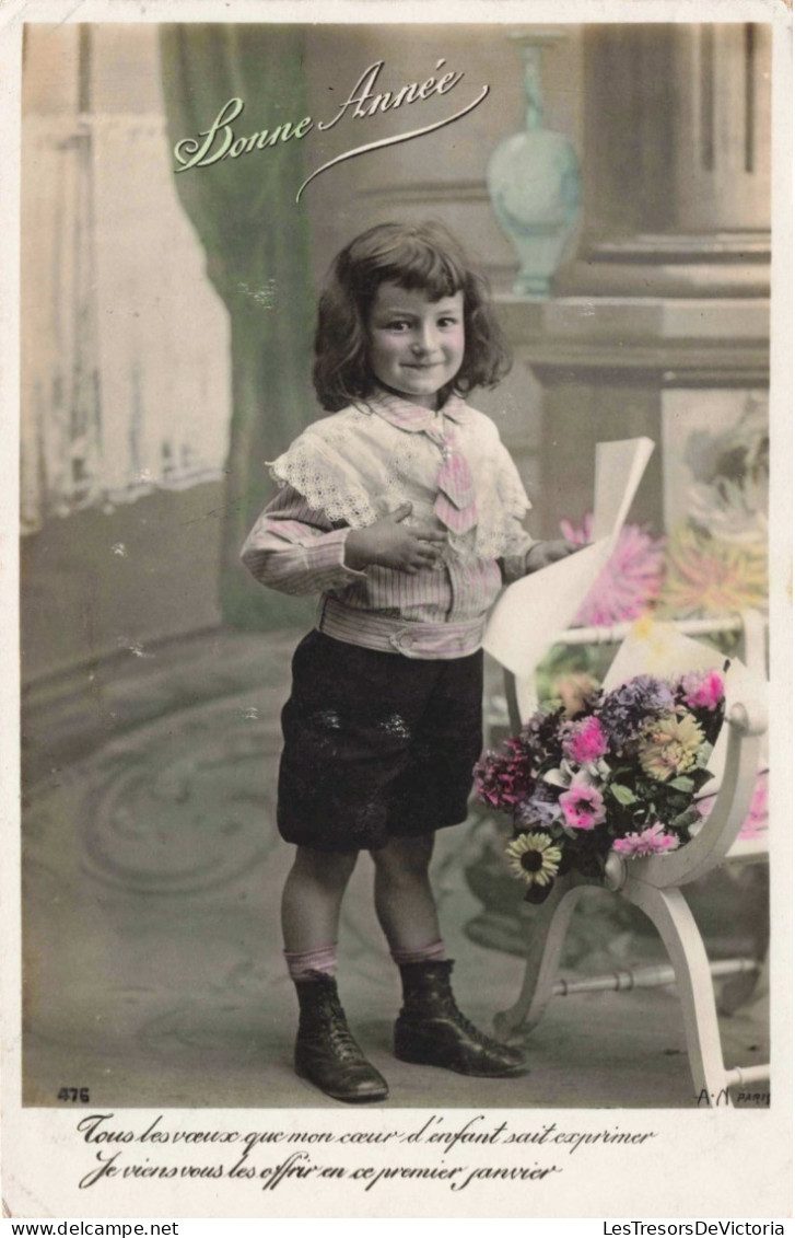 FÊTES - VŒUX  - Bonne Année - Enfant - Portrait - Colorisé - Carte Postale Ancienne - New Year