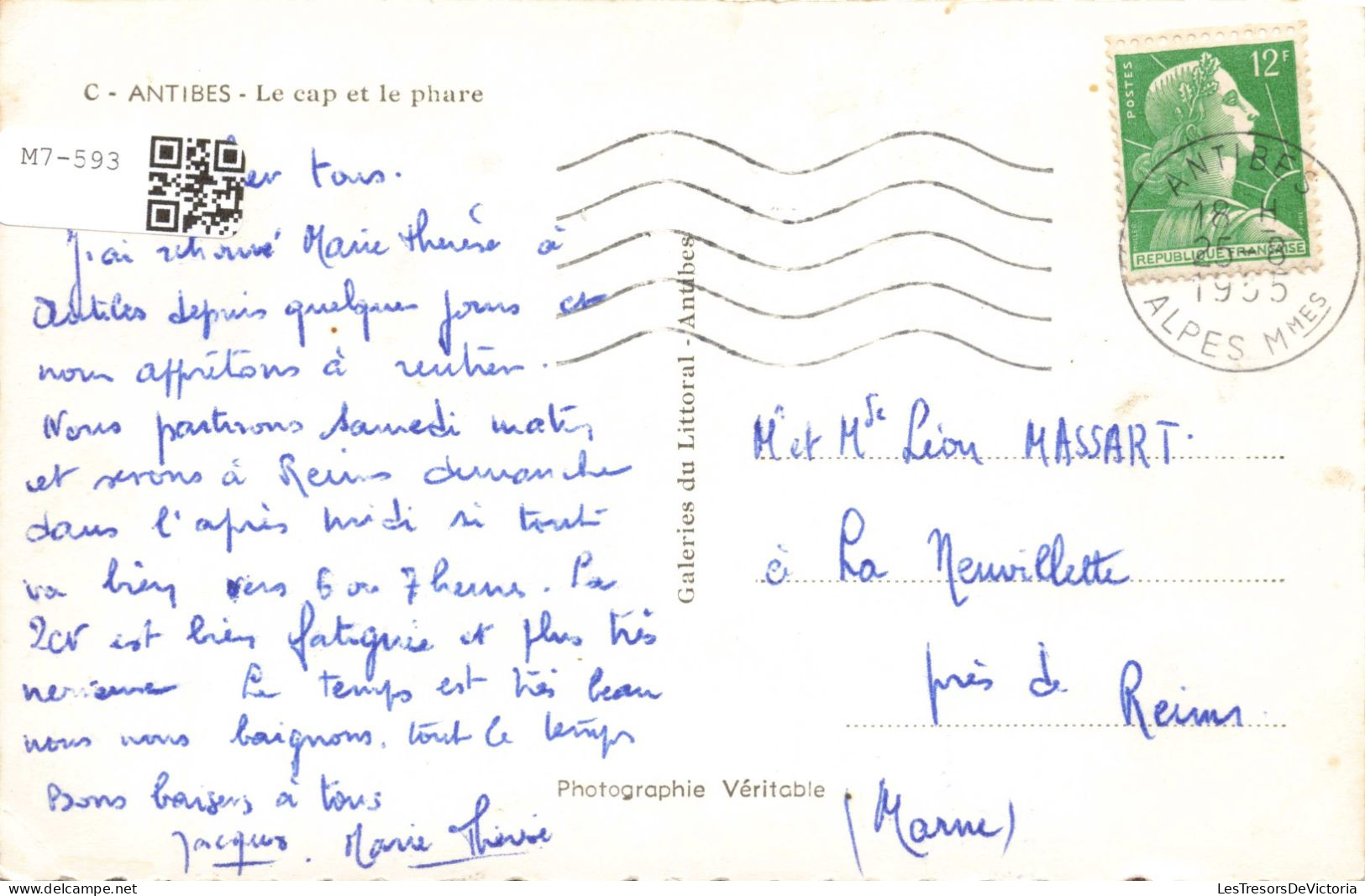 FRANCE - Antibes - Le Cap Et Le Phare - Carte Postale - Autres & Non Classés