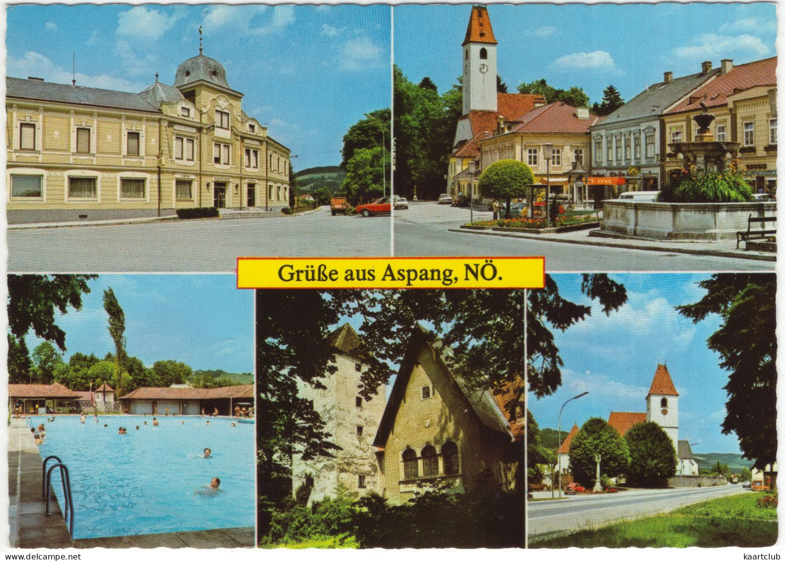 Aspang: Hotel Friesl, Bahnhofplatz, Schwimmbad, Schloßmotiv, Pfarrkirche Usw - (NÖ, Österreich/Austria) - Neunkirchen
