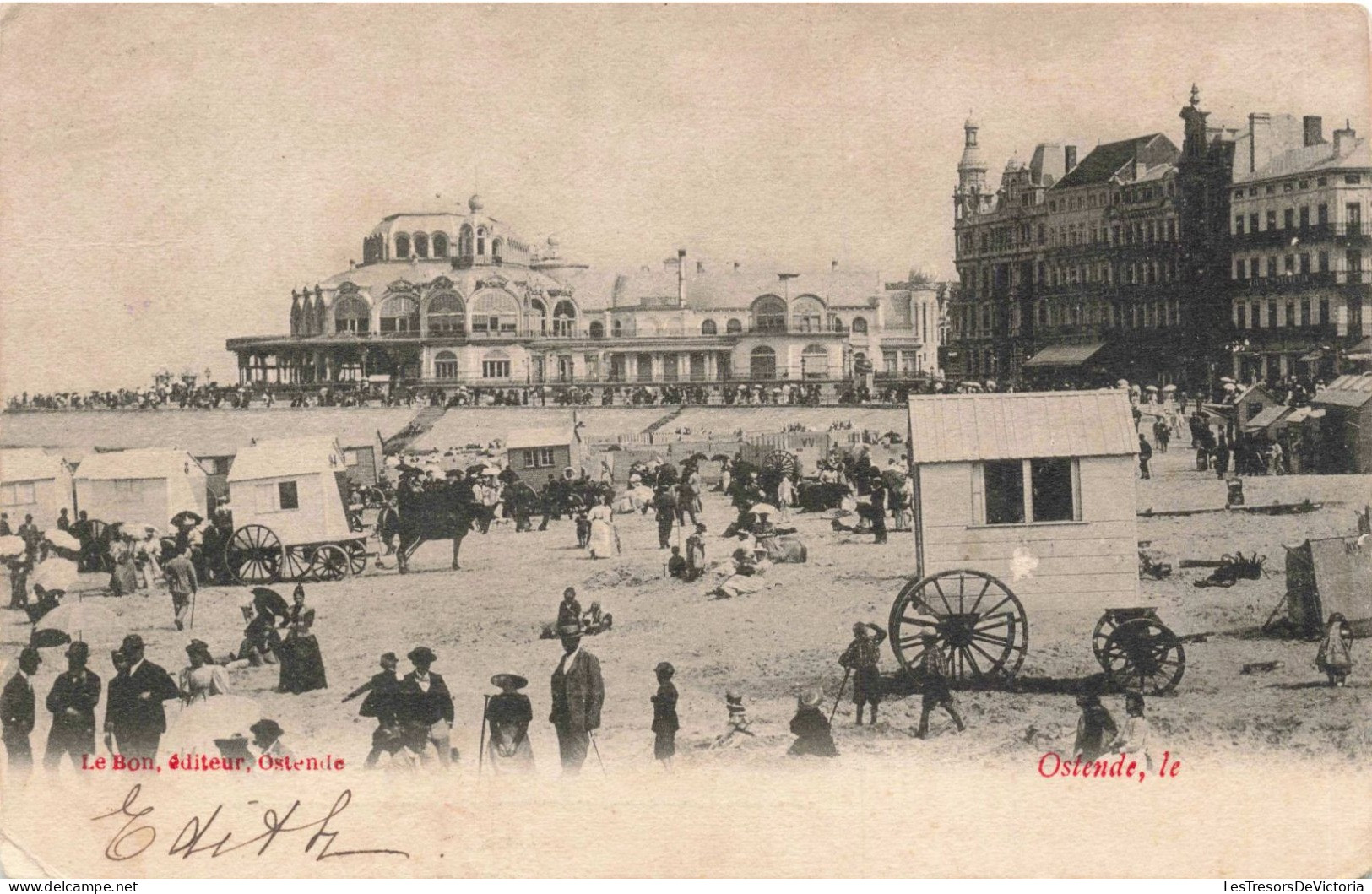 BELGIQUE - Ostende - Animé - Carte Postale Ancienne - Oostende