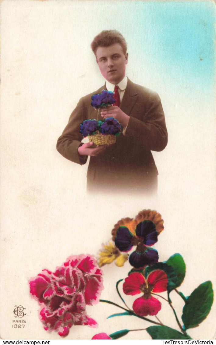 PHOTOGRAPHIE - Portrait - Homme - Colorisé - Carte Postale Ancienne - Fotografie