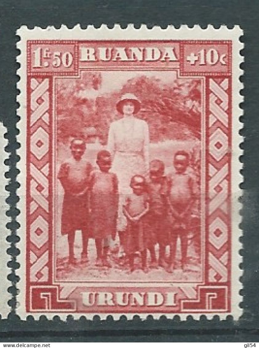 Ruanda-urundi    Yvert N° 109  *  ( Adherences De Classeur Au Dos -    Pa 25717 - Nuevos