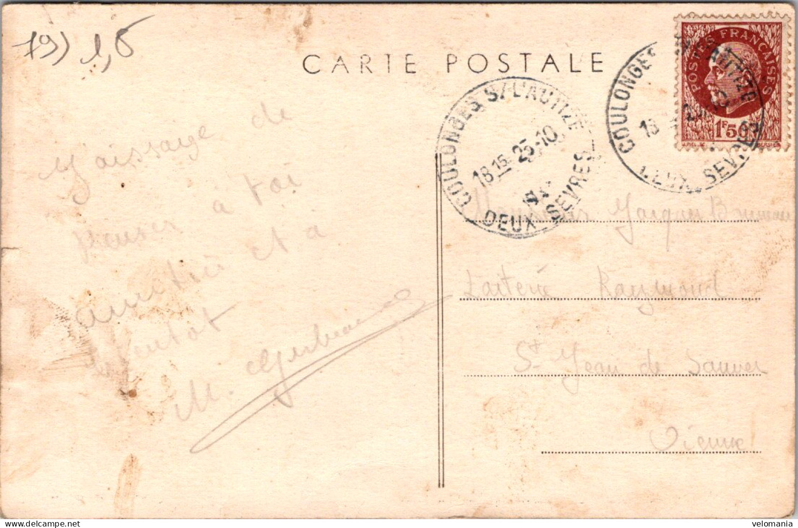 18657 Cpa 79 Coulonges Sur L'Autize - La Poste - Coulonges-sur-l'Autize