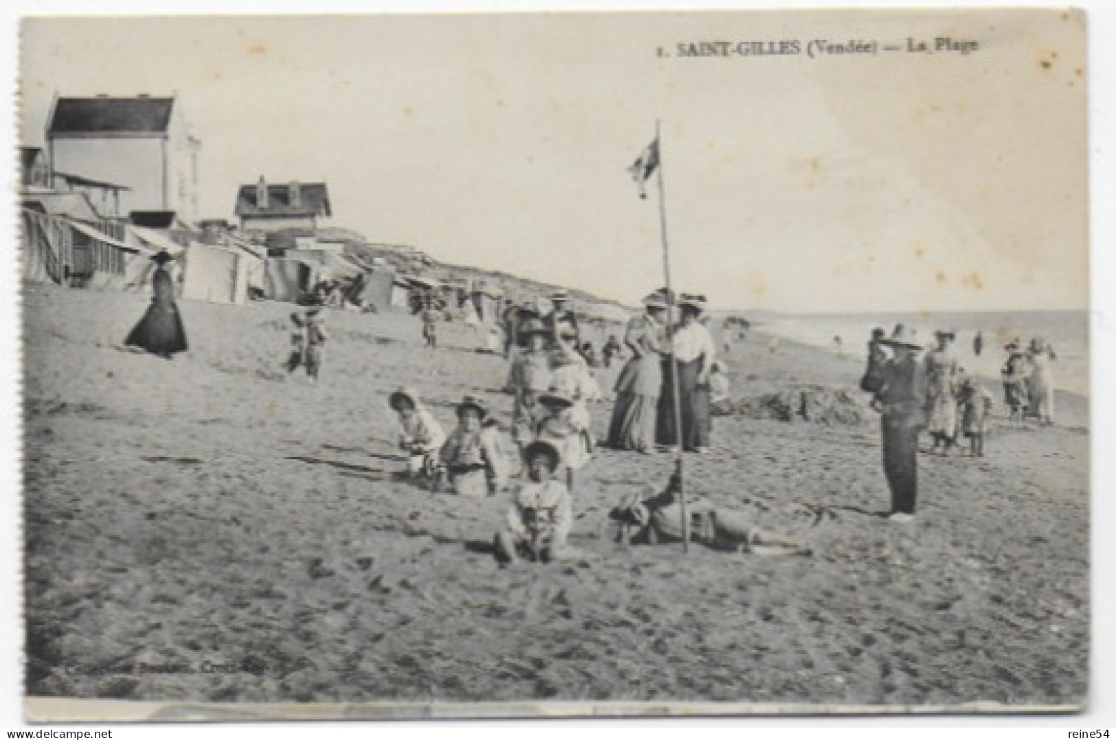 85 SAINT GILLES (Vendée) La Plage -femme En Tenues D'époque Collection Boutain Croix De Vie N° 1 - Saint Florent Des Bois