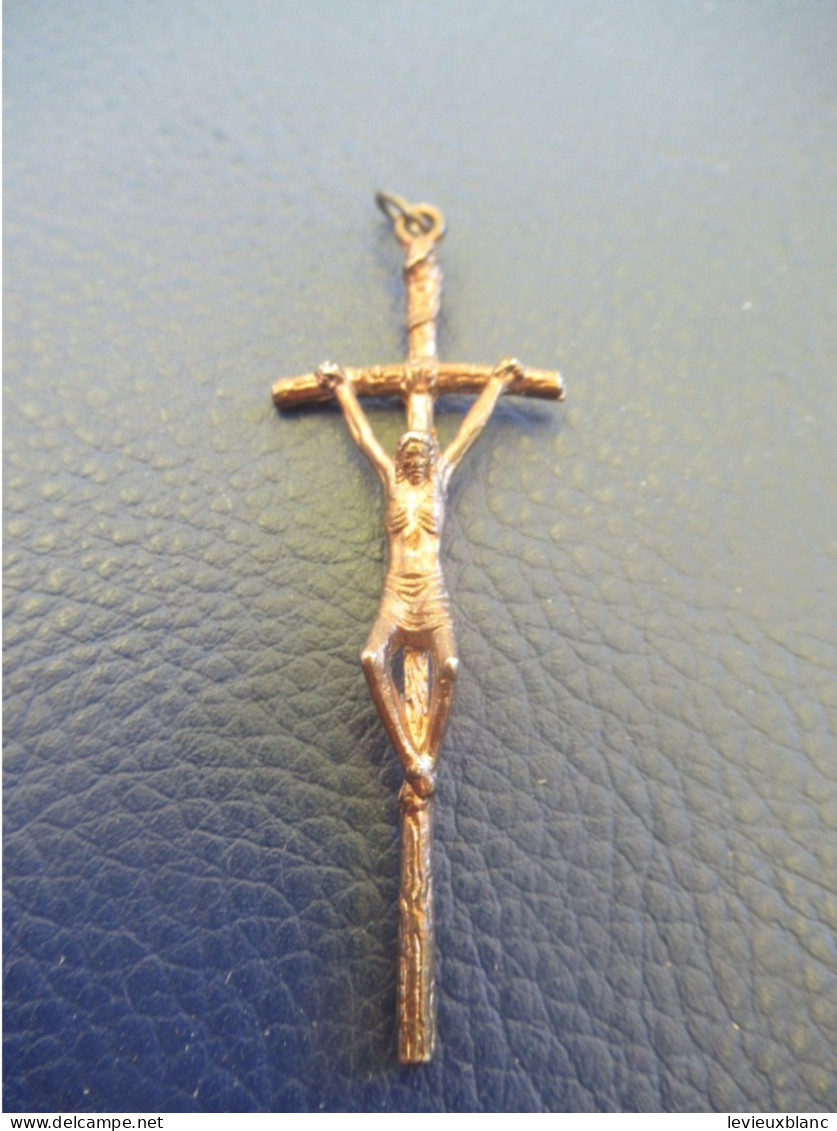 Petit Crucifix Stylisé / Pour Chaînette /Bronze / Très Original / Fabricant ? / Vers 1950 -1970      BIJ174 - Altri & Non Classificati