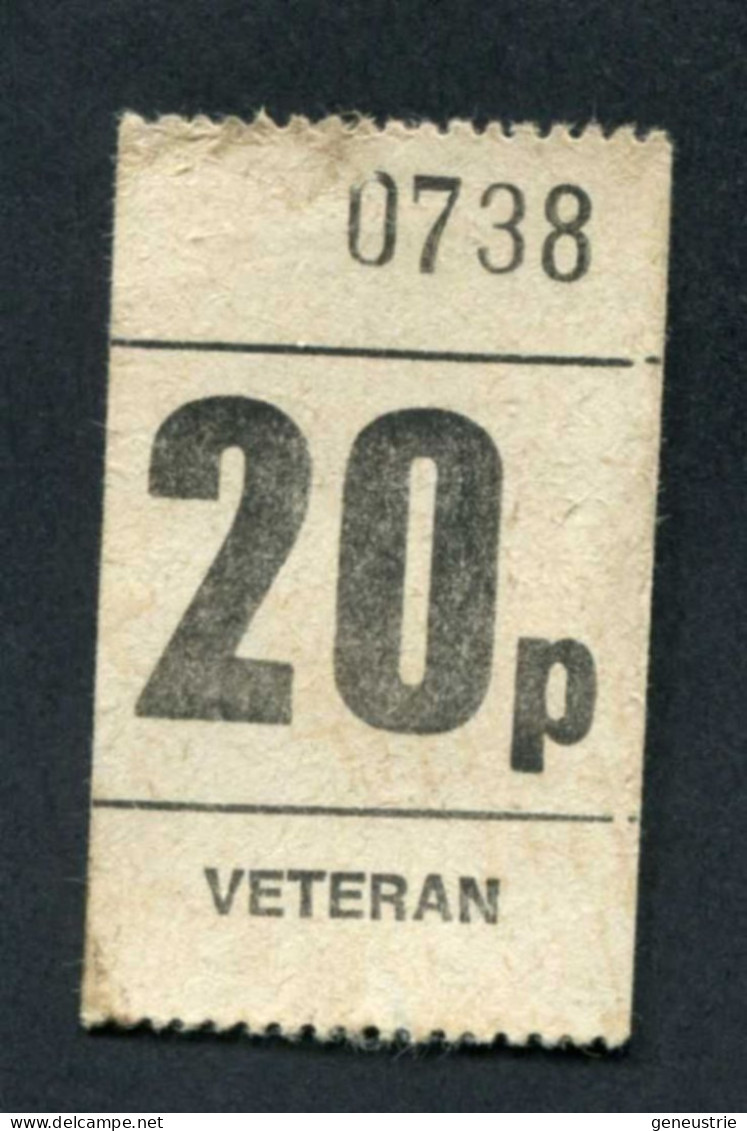 WW2 Jeton-papier De Nécessité Britannique "20p / Veteran" Grande-Bretagne WWII - Noodgeld