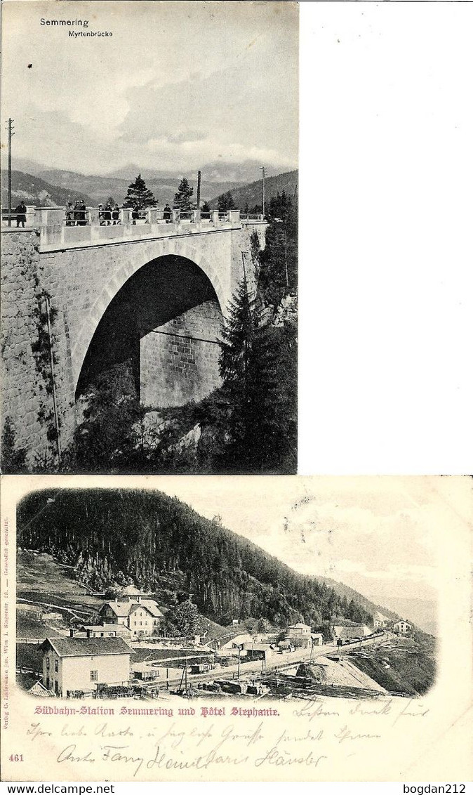 1902/12 - SEMMERING , 2 Stk.   Gute Zustand, 2 Scan - Neunkirchen