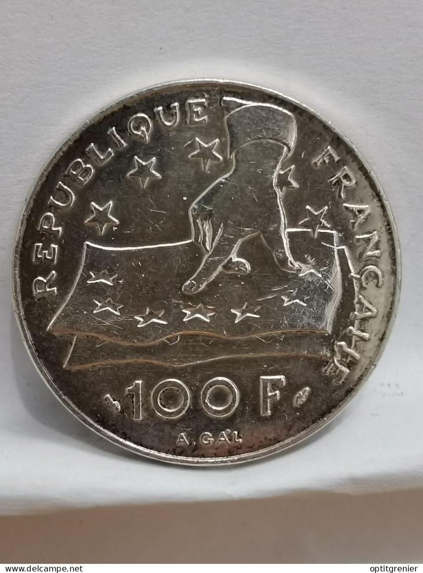100 FRANCS ARGENT 1991 DESCARTES / FRANCE / SILVER - 100 Francs