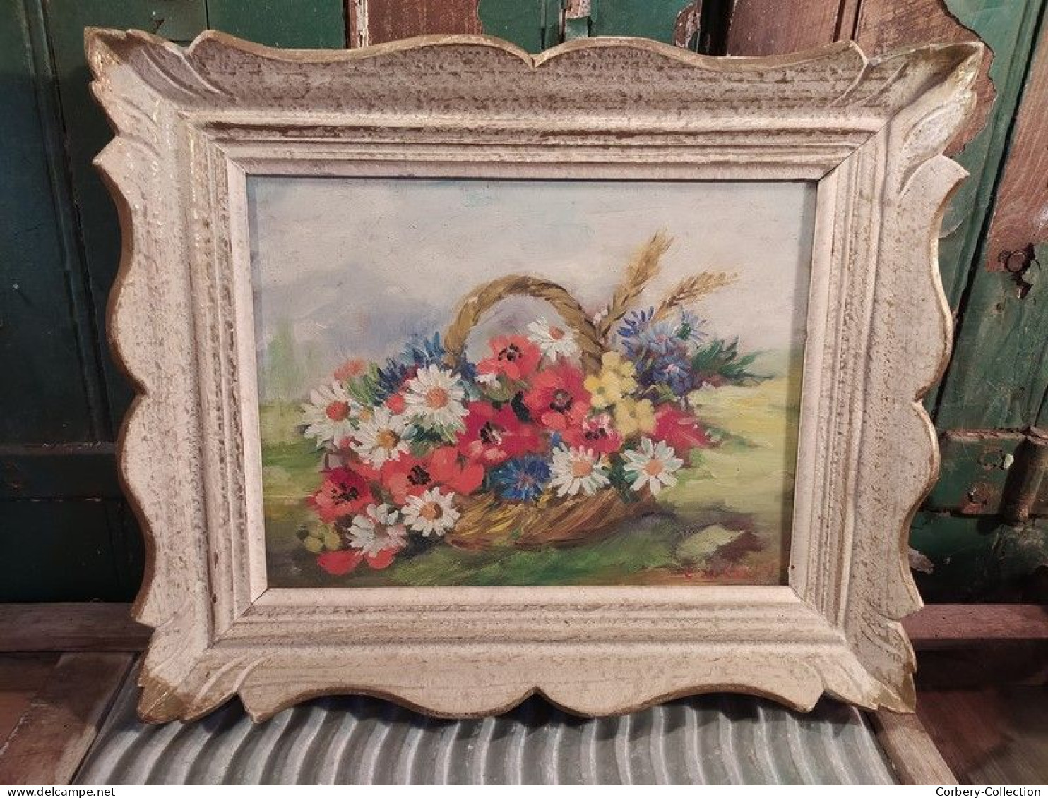 Ancien Tableau Bouquet De Fleurs Printanières - Huiles