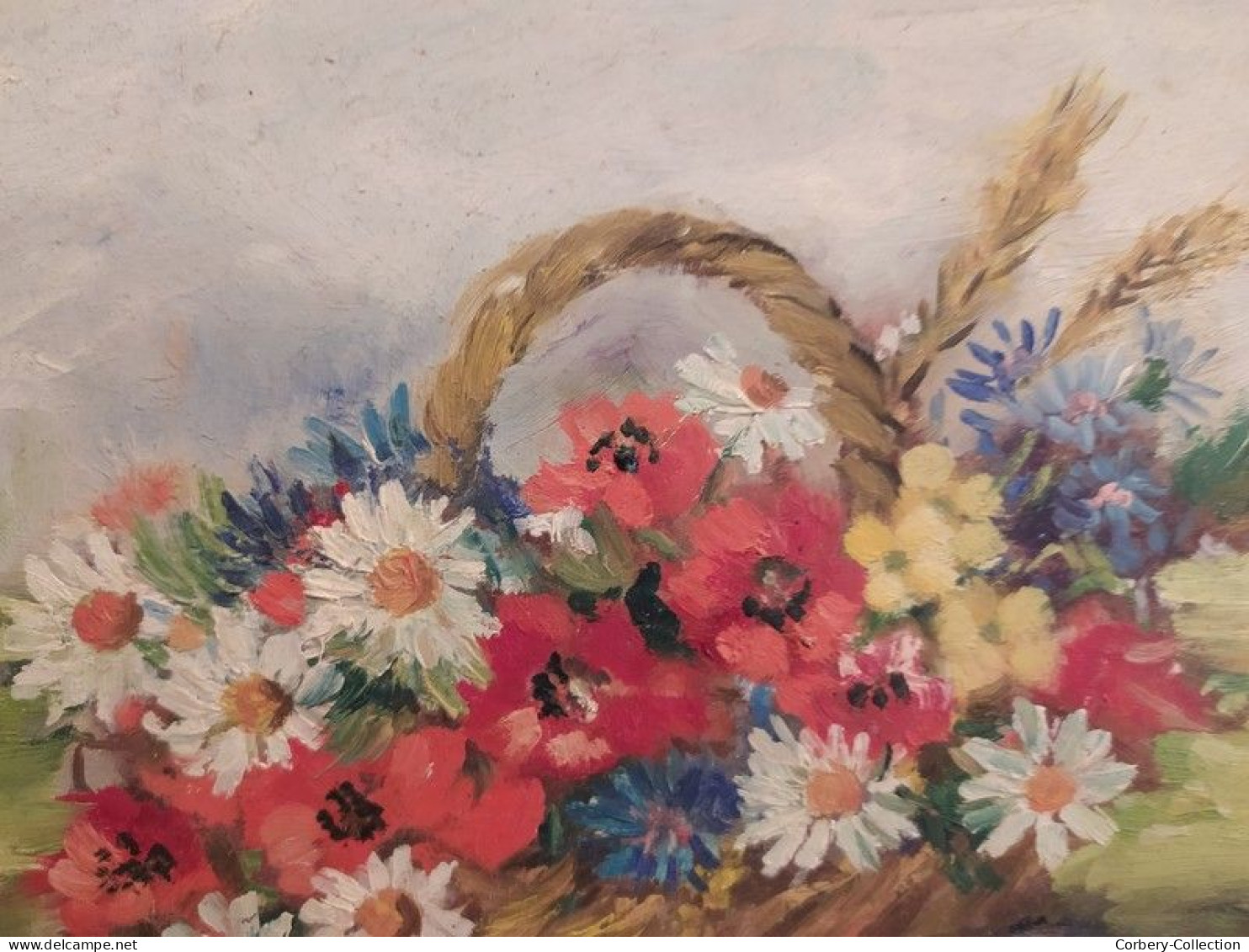 Ancien Tableau Bouquet De Fleurs Printanières - Huiles