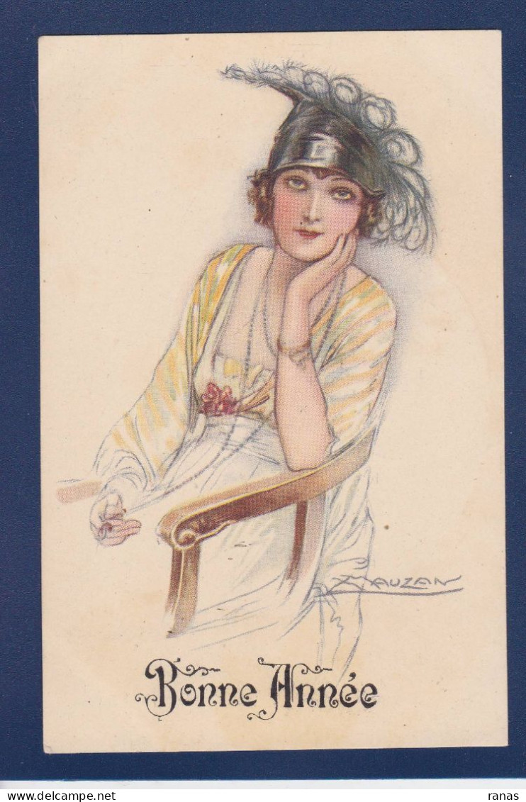 CPA Mauzan Art Déco Illustrateur Italien Femme Woman écrite 126-4 - Mauzan, L.A.