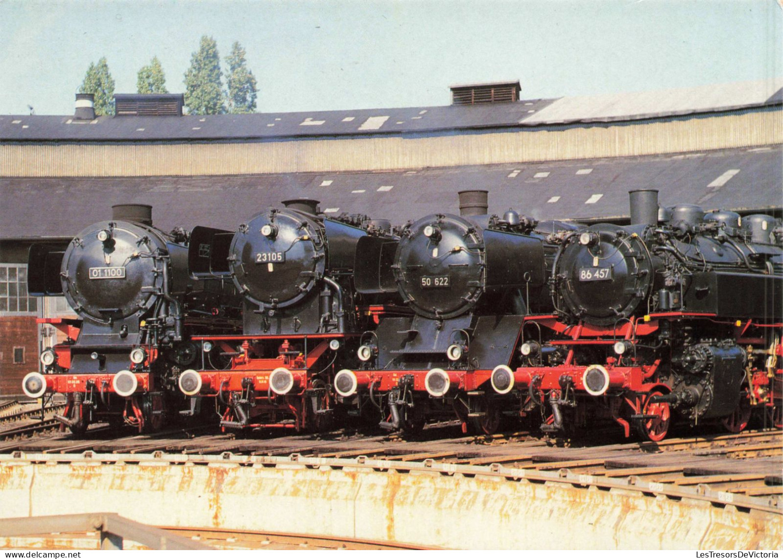 TRANSPORT - Dampflokomotiv Parade Im Bw Nürnberg Hbf - Carte Postale - Eisenbahnen