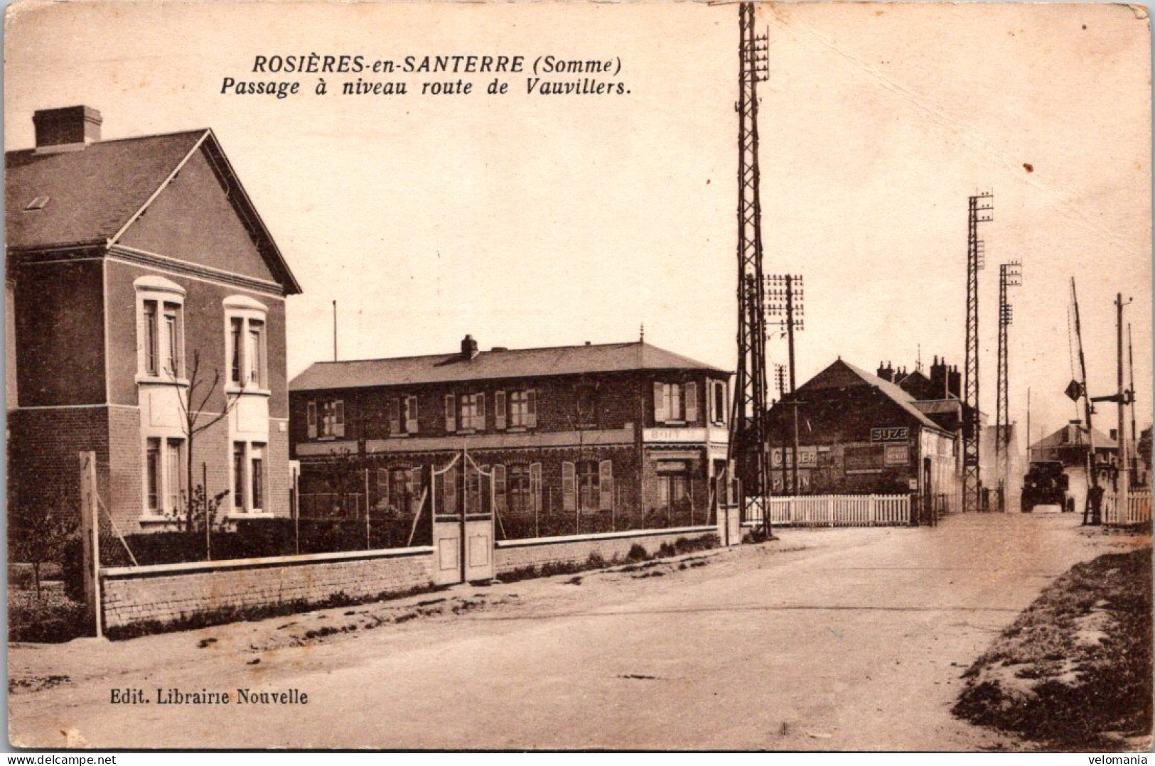 S14430 Cpa 80 Rosières En Santerre - Passage à Niveau Route De Vauvillers - Rosieres En Santerre