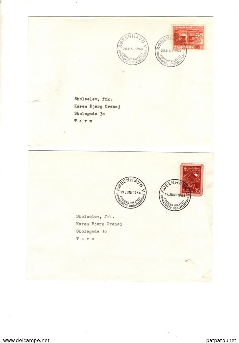 Danemark 2 FDC 1964 - Storia Postale