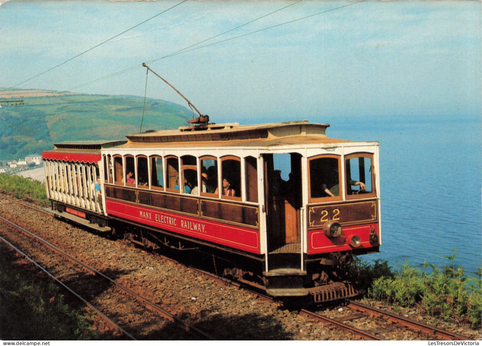 TRANSPORT - Isle Of Man, Manx Electric Railway - Tramcar No 22 - 3 Feet Narrow Gauge - Carte Postale - Tram