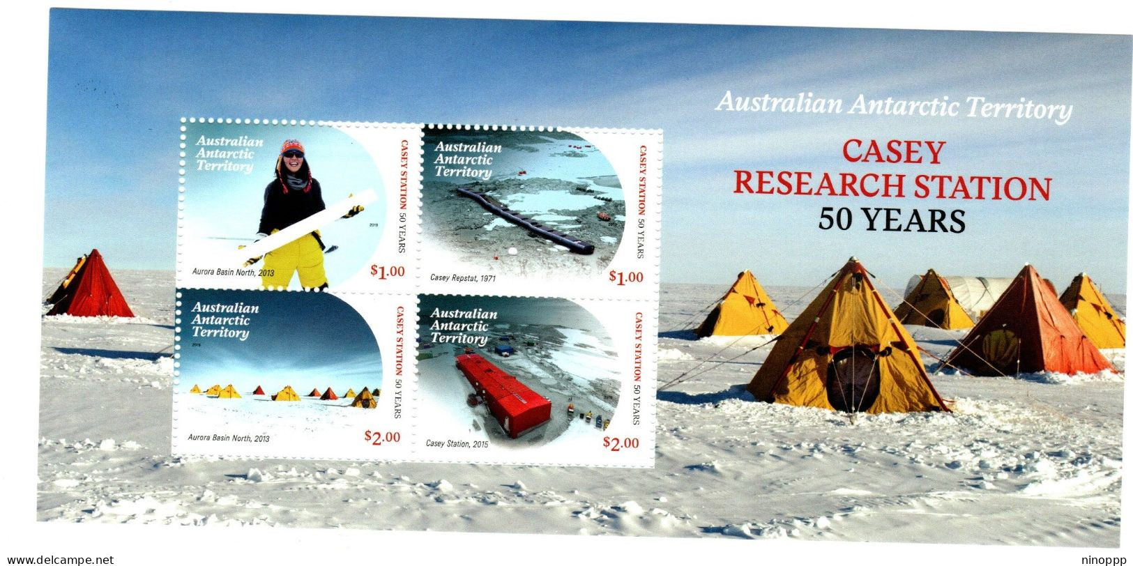 Australian Antarctic Territory ASC 257 MS  2019 Casey Research Station 50 Years, Minisheet ,mint Never Hinged - Used Stamps