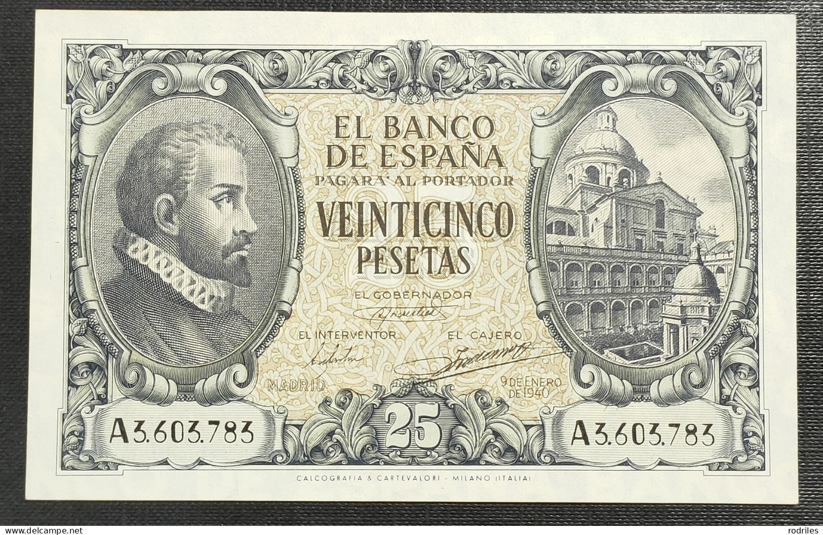 ESPAÑA. EDIFIL 436.  25 PTAS SERIE A JUAN DE HERRERA SIN CIRCULAR. - 25 Pesetas