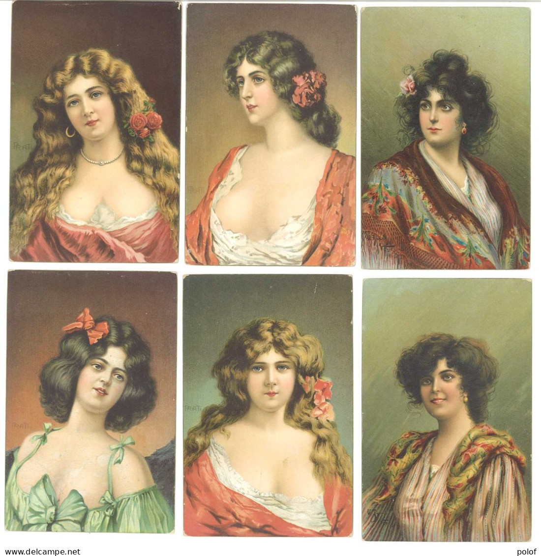 ASTI ? - Lot De 6 CPA - Portraits De Femmes - Carton Rigide   (8) - Asti