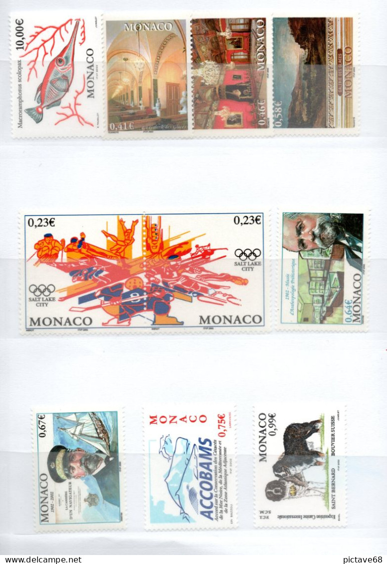 MONACO / BEAU LOT DE TIMBRES DANS CARNET A CHOIX NEUFS ET QUELQUES OBLITERES - Collections, Lots & Séries